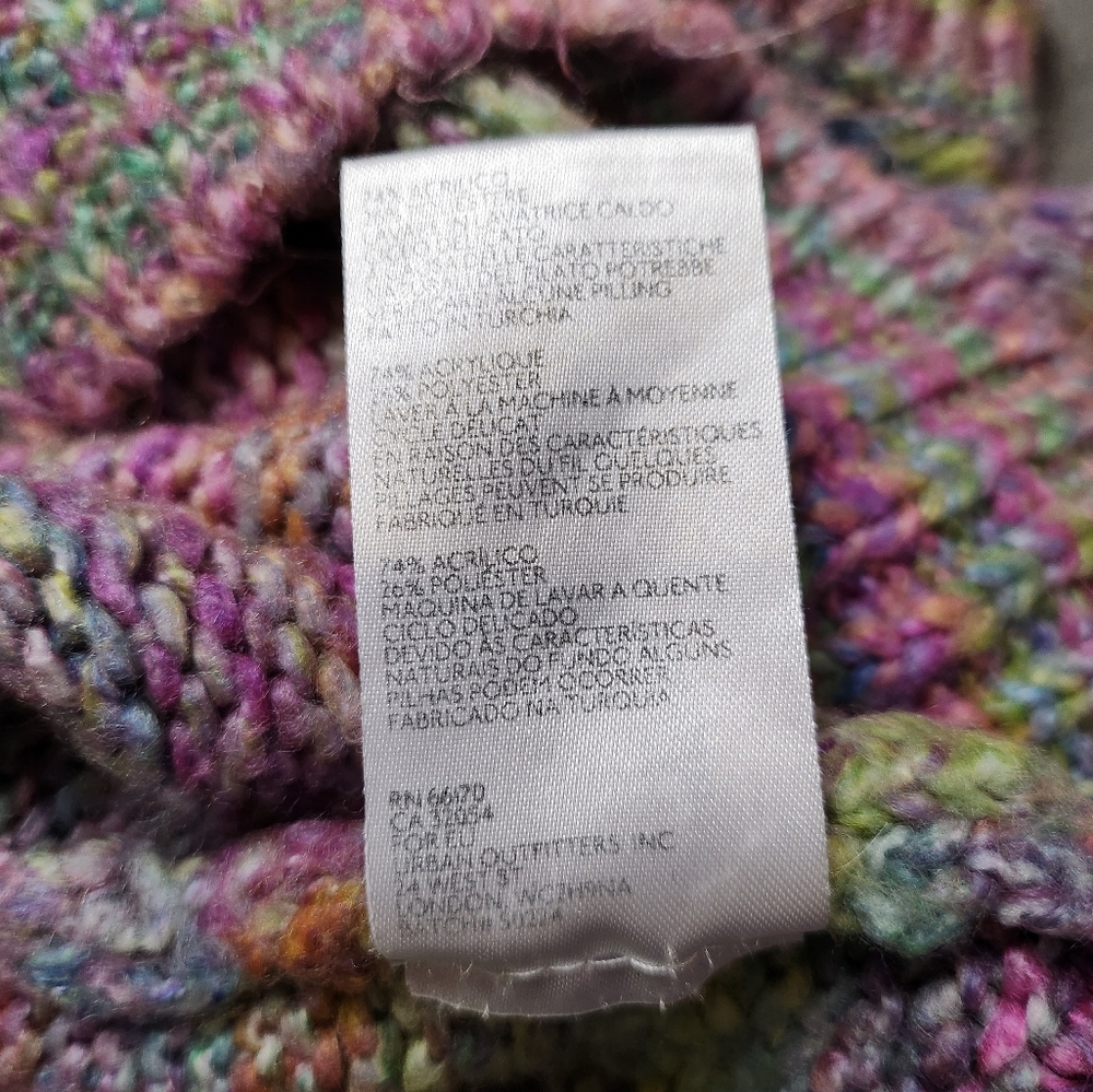URBAN OUTFITTERS Agatha balloon sleeve rainbow sweater - Picture 9 of 15
